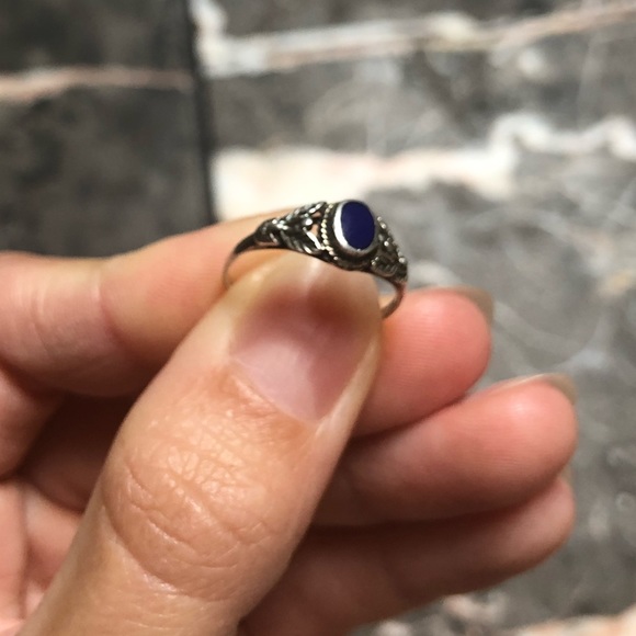Jewelry - Size 6.5 Blue Silver Ring